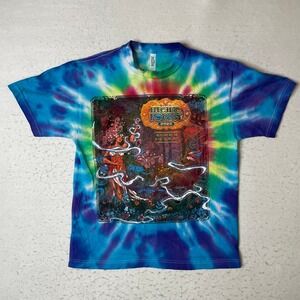 Electric Forest 2022 Music Festival Tie Dye Shirt Alstyle Mens Medium Blue Multi